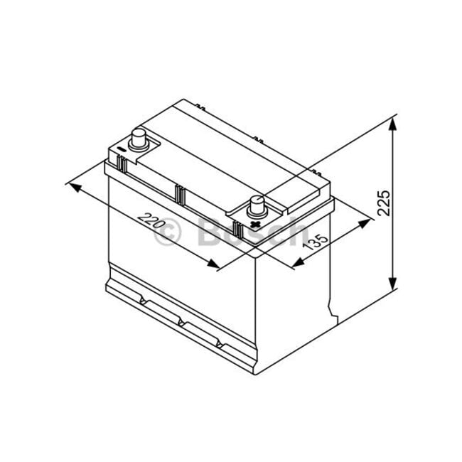 Bosch Auto accu 12 volt 45 ah Type S3016