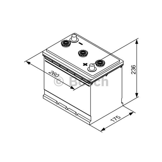 Bosch Auto accu 6 volt 140 ah Type T3 062