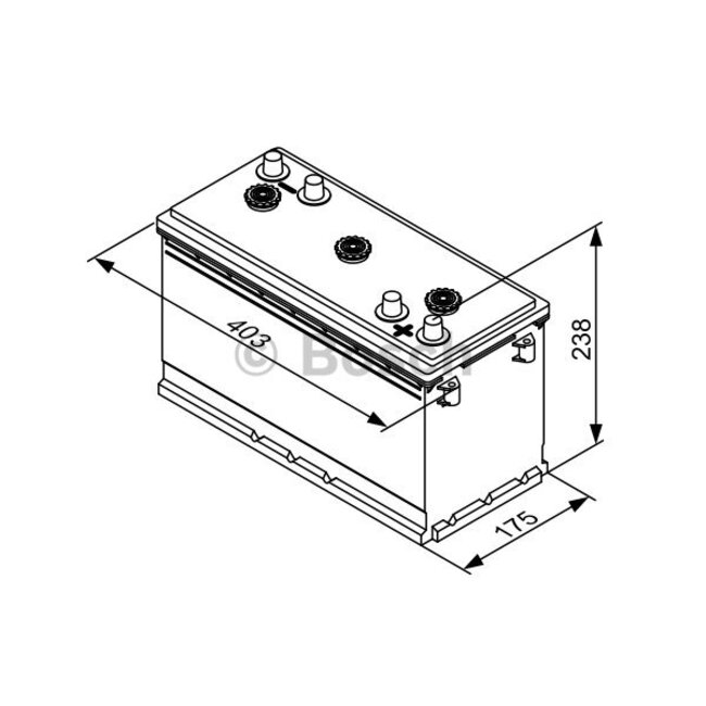 Bosch Auto accu 6 volt 200 ah Type T3 064
