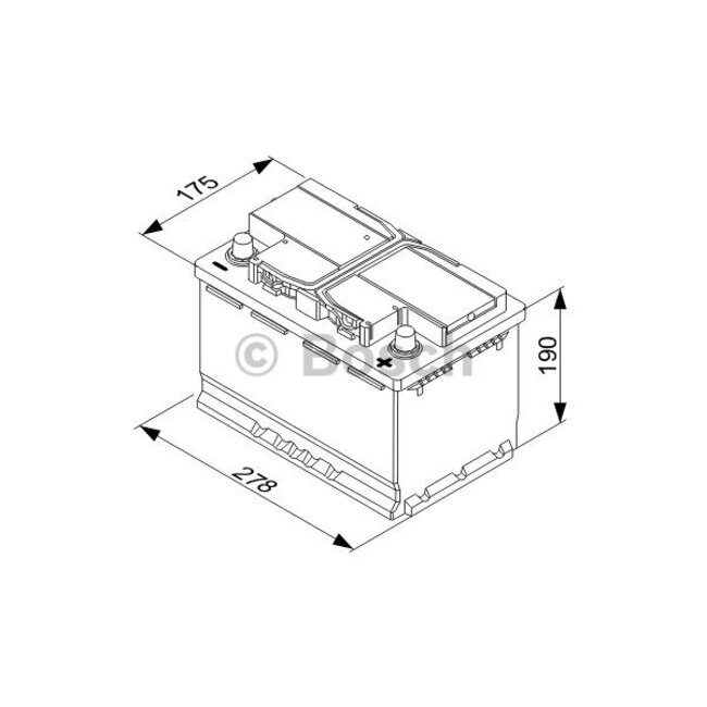 Bosch Startaccu 12 volt 66 ah T3 008 Black truckline