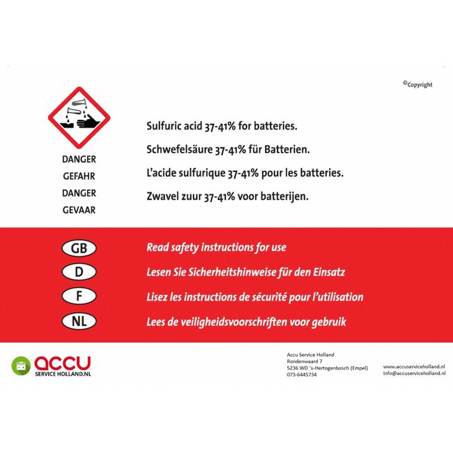 Landport (LP) SYB50-N18L-A2 motor accu 12 volt 20,0 ah