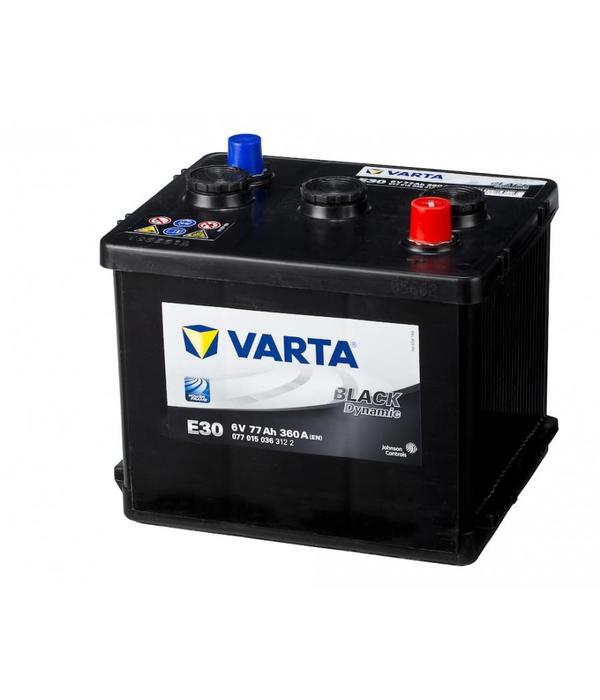 Varta E30w Classic auto accu 6 volt 77 ah type 077 015 036 Accu Service Holland