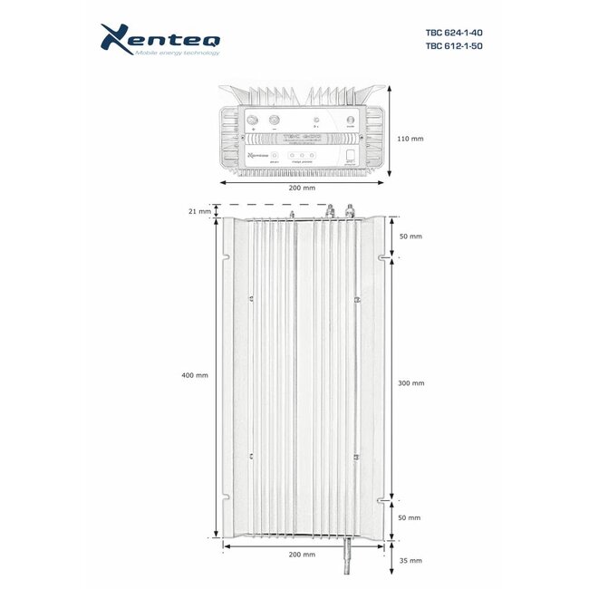 Xenteq Acculader 12 volt 50 ampère type TBC 612-1-50