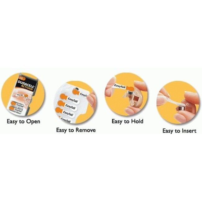 Duracell Hoorapparaat batterij DA13 oranje (60 stuks)