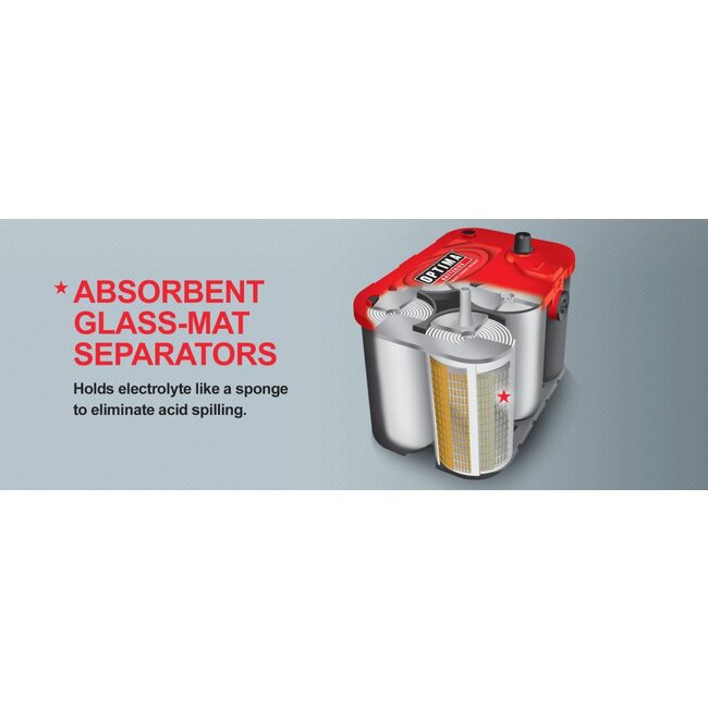 Optima Red Top RT U 4.2 startaccu 12 volt 50 ah