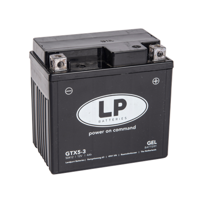 Landport (LP) LTX5-3 motor GEL accu 12 volt 5,0 ah (50412 - GTX5-3)