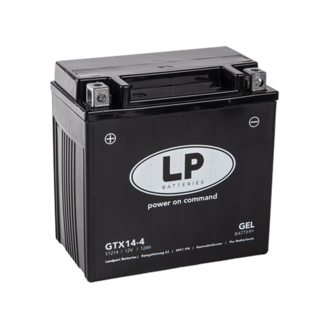 LP GTX14-4 motor GEL accu 12 volt 12,0 ah (51214 - MG LTX14-4)