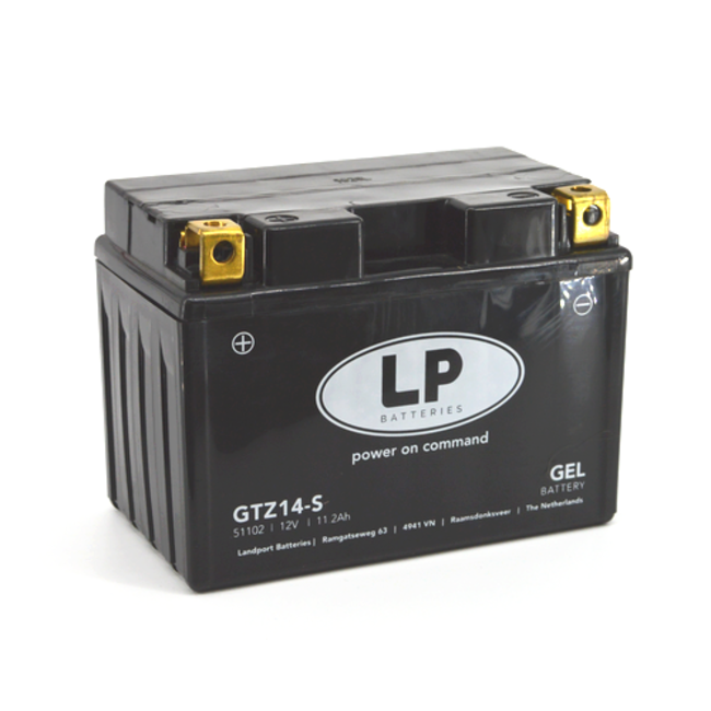 LP GTZ14-S motor GEL accu 12 volt 11,2 ah (51102 - MG LTZ14-S)