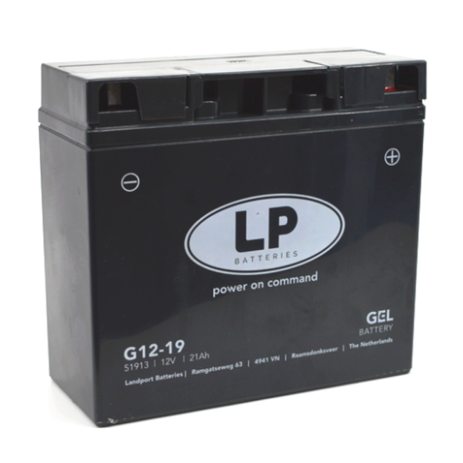 LP G12-19 motor GEL accu 12 volt 21,0 ah (51913 - MG L12-19)