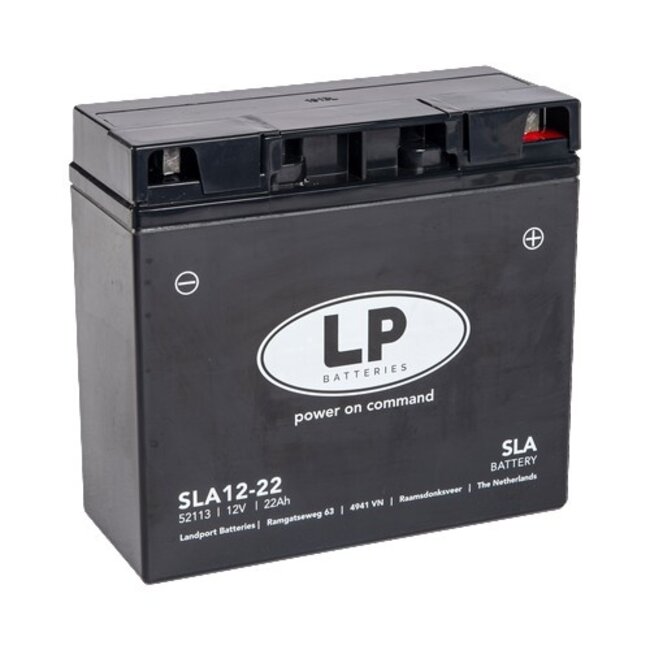 Landport (LP) SLA 12-22 Motor accu 12 volt 22,0 ah (52113 - MS SLA 12-22)