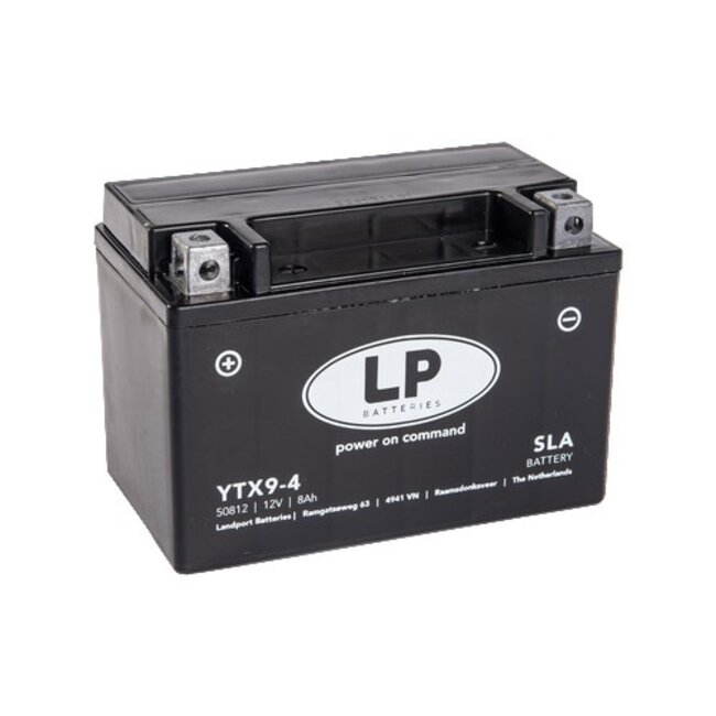 Landport (LP) LTX9-4 (SLA 12-8) Motor accu 12 volt 8,0 ah (50812 - YTX9-4)