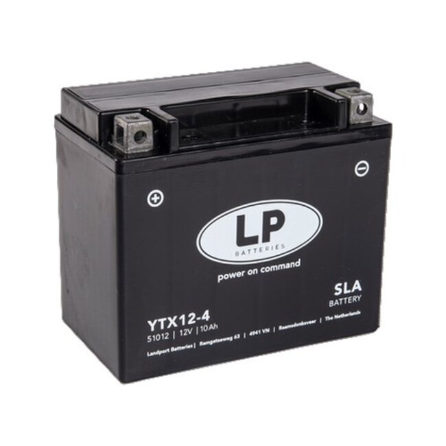 Landport (LP) SLA LTX12-4 (SLA 12-10) Motor accu 12 volt 10,0 ah (51012 - YTX12-4)