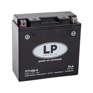 LP SLA YT14B-4 Motor accu 12 volt 12 ah (51203 - MS LT14B-4)