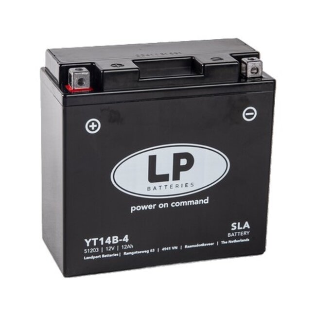 Landport (LP) SLA LT14B-4 Motor accu 12 volt 12,0 ah (51203 - YT14B-4)