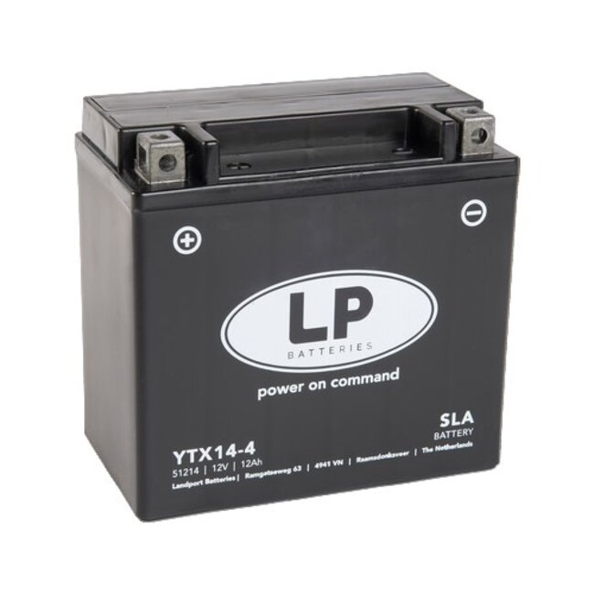 Landport (LP) SLA LTX14-4 Motor accu 12 volt 12,0 ah (51214 - YTX14-4)