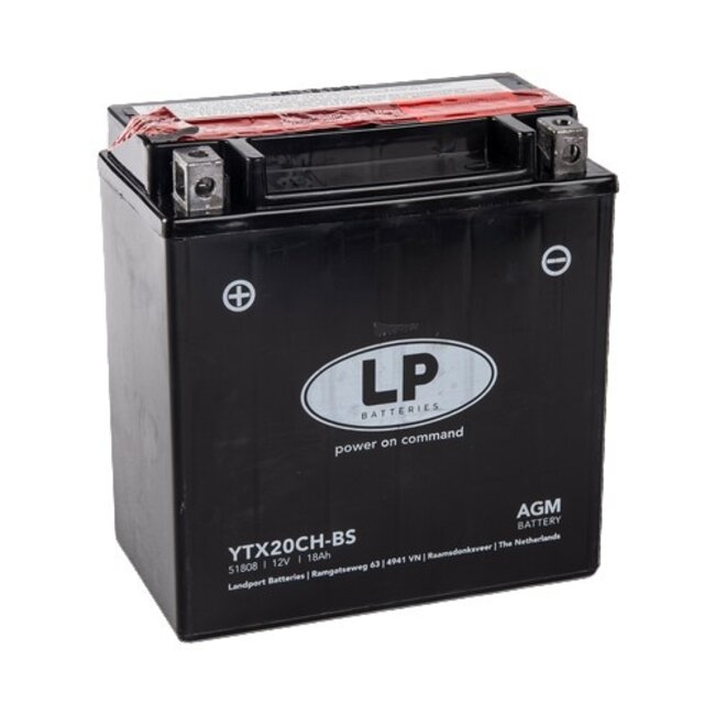 LP YTX20CH-BS 12 volt 18,0 ah AGM motor accu (51808 - MA LTX20CH-BS)