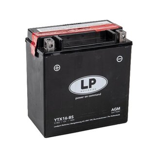 LP YTX16-BS 12 volt 14 ah AGM motor accu (51402 - MA LTX16-BS)