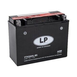 LP YTX24HL-BS 12 volt 21 ah AGM motor accu (52108 - MA LTX24HL-BS)