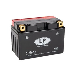 LP YT12A-BS 12 volt 10 ah AGM motor accu (51101 - MA LT12A-BS)