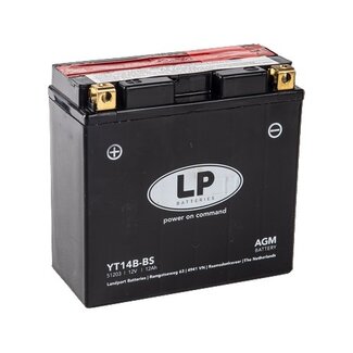 LP YT14B-BS 12 volt 12 ah AGM motor accu (51203 - MA LT14B-BS)