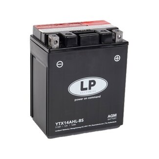 LP YTX14AHL-BS 12 volt 12 ah AGM motor accu (51281 - MA LTX14AHL-BS)