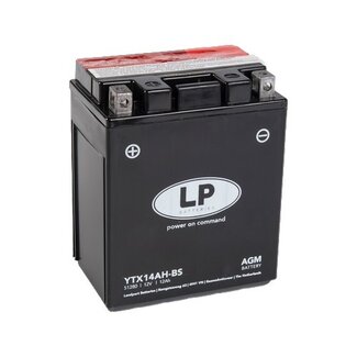 LP YTX14AH-BS 12 volt 12 ah AGM motor accu (51280- MA LTX14AH-BS)