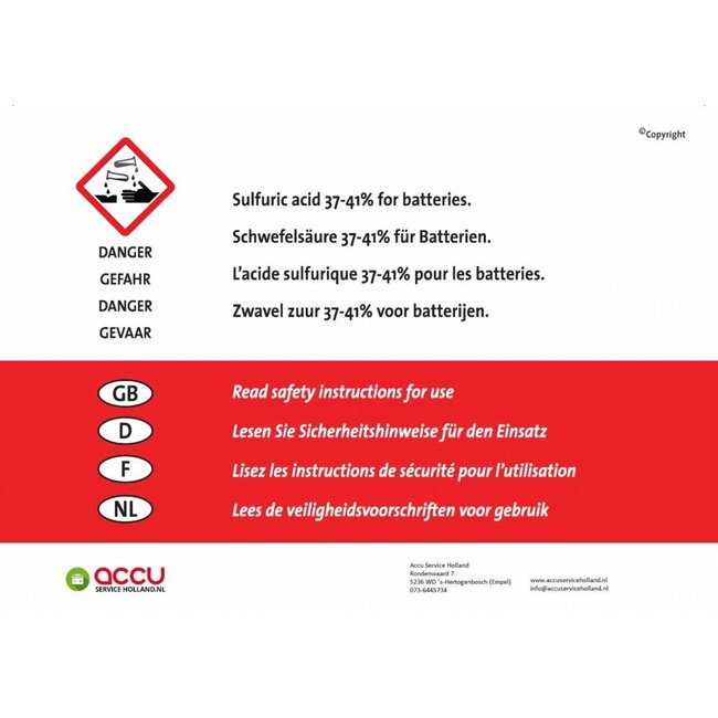 Landport (LP) U1-9 motor accu 12 volt 24,0 ah