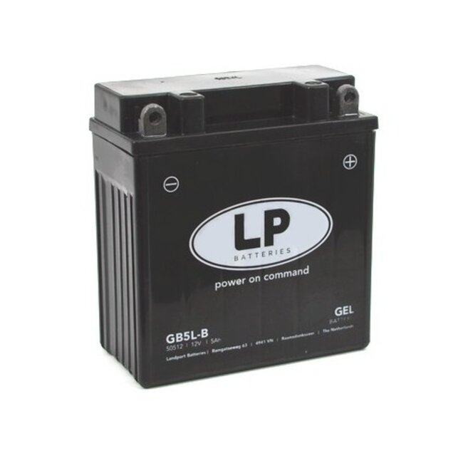 LP GB5L-B motor GEL accu 12 volt 5,0 ah (50512 - MG LB5-3)