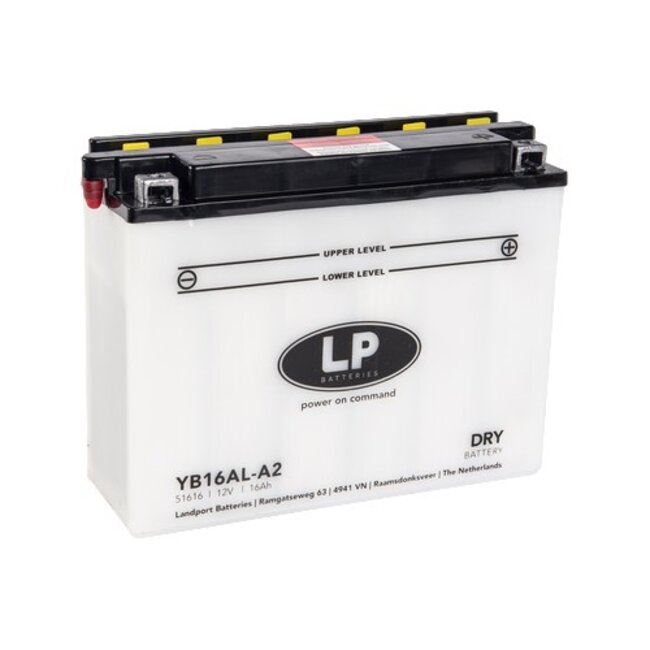 LP YB16AL-A2 motor accu 12 volt 16,0 ah (51616 - MD LB16AL-A2)