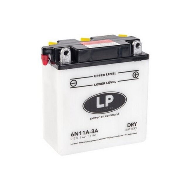 Landport (LP) 6N11A-3A motor accu 6 volt 11,0 ah (01214 - MD 6N11A-3A)