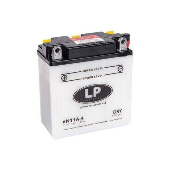 LP 6N11A-4 motor accu 6 volt 11,0 ah (01117 - MD 6N11A-4)
