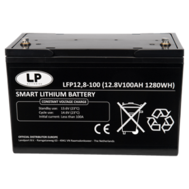 Landport (LP) SMART Lithium accu LFP V12,8-100 LiFePo4 12 volt 100 Ah 1280 Wh