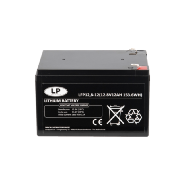 Landport (LP) Lithium accu LFP V12,8-12 LiFePo4 12 volt 12 Ah 153 Wh