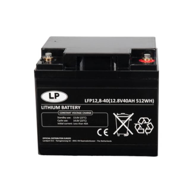 Landport (LP) Lithium accu LFP V12,8-40 LiFePo4 12 volt 40 Ah 512 Wh