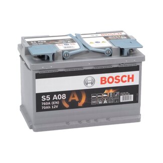 Bosch S5A08 AGM start accu 12 volt 70 ah