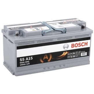 Bosch S5A15 AGM start accu 12 volt 105 ah