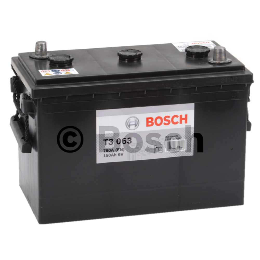 draai Proberen lekkage Bosch Auto accu 6 volt 150 ah Type T3 063 - Accu Service Holland