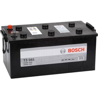 Bosch Accu 12 volt 220 ah T3081 Black truckline