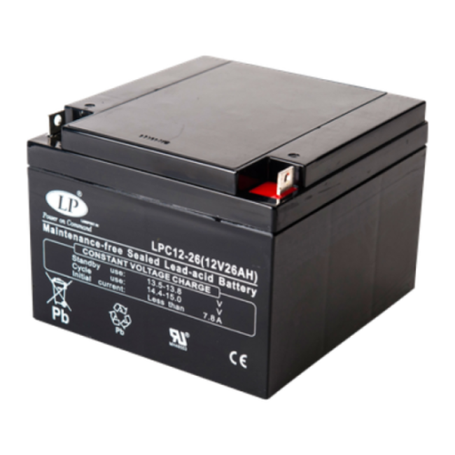 Landport (LP) VRLA-LPC-AGM accu 12 volt 26 ah LPC12-26 t3