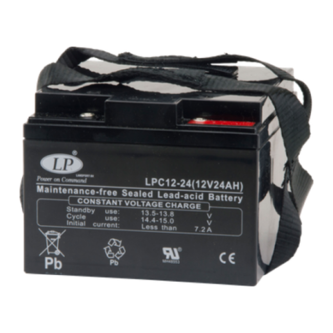 Landport (LP) VRLA-LPC-AGM accu 12 volt 24 ah LPC12-24 t12