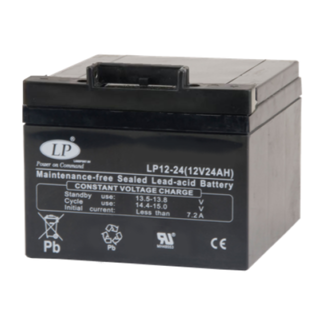 Landport (LP) VRLA-LPC-AGM accu 12 volt 24 ah LPC12-24 t12p