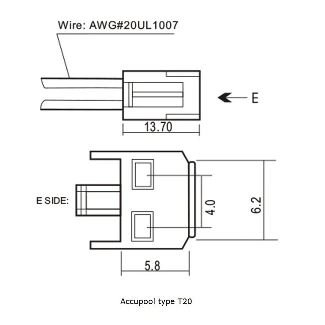 Landport (LP) VRLA-LP accu 12 volt 0,8 ah LP12-0,8