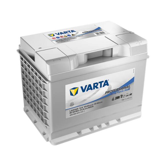 Varta LAD50A AGM accu 12 volt 50 ah Deep Cycle