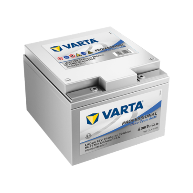 Varta accu 12 volt 24 Ah Deep Cycle LAD24 830 024 016 - Accu Service Holland