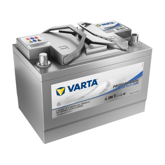 Varta LAD60A AGM accu 12 volt 60 ah Deep Cycle