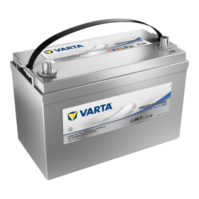 Varta LAD115  AGM accu 12 volt 115 ah Deep Cycle