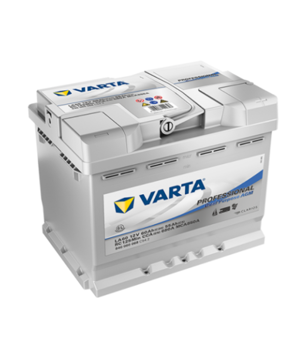 Varta accu 12 60 Ah Dual AGM 840 060 068 - Accu Service Holland