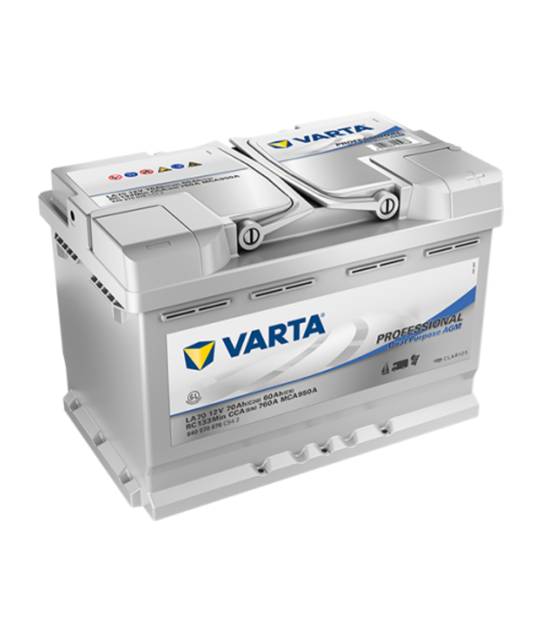 Slepen microscopisch Ham Varta accu 12 volt 70 Ah Dual Purpose LA70 AGM 840 070 076 - Accu Service  Holland