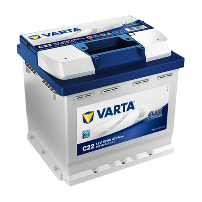 Varta Auto accu 12 volt 52 Ah Blue Dynamic type C22