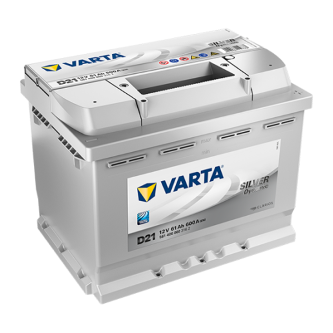 Varta Auto accu 12 volt 61 Ah Silver Dynamic type D21